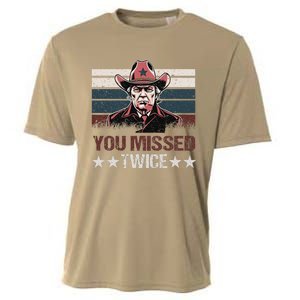 Trump Assassination Attempt Trump 2024 You Missed Twice Cooling Performance Crew T-Shirt