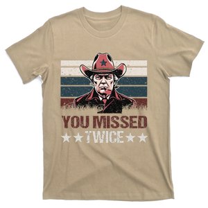 Trump Assassination Attempt Trump 2024 You Missed Twice T-Shirt