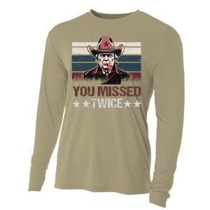 Trump Assassination Attempt Trump 2024 You Missed Twice Cooling Performance Long Sleeve Crew