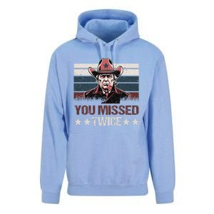 Trump Assassination Attempt Trump 2024 You Missed Twice Unisex Surf Hoodie