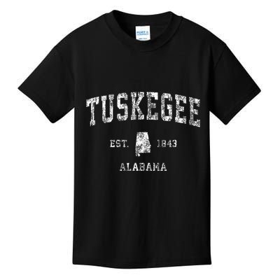 Tuskegee Alabama Al Vintage Athletic Sports Design Kids T-Shirt