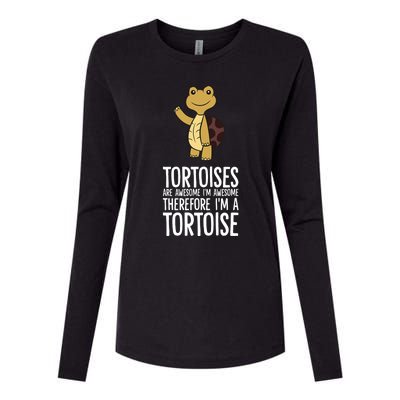 Tortoises Are Awesome. IM Awesome Therefore IM A Tortoise Womens Cotton Relaxed Long Sleeve T-Shirt