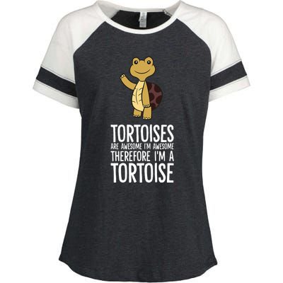 Tortoises Are Awesome. IM Awesome Therefore IM A Tortoise Enza Ladies Jersey Colorblock Tee