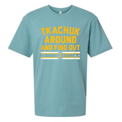 Tkachuk Around And Find Out Florida Hockey Sueded Cloud Jersey T-Shirt