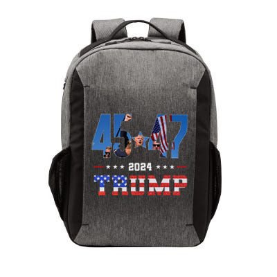 Trump Assassination Attempt Photo 45 47 Trump 2024 Usa Flag Vector Backpack