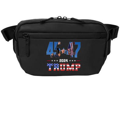 Trump Assassination Attempt Photo 45 47 Trump 2024 Usa Flag Crossbody Pack