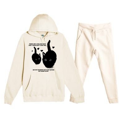 There Are A Million Ways That I Could Say I Love You But My Favorite Way Is By S Premium Hooded Sweatsuit Set