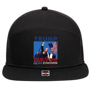 Trump Assassination Arrest This 2024 Trump Middle Fingers Trump Shooting 7 Panel Mesh Trucker Snapback Hat