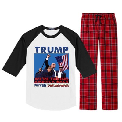 Trump Assassination Arrest This 2024 Trump Middle Fingers Trump Shooting Raglan Sleeve Pajama Set