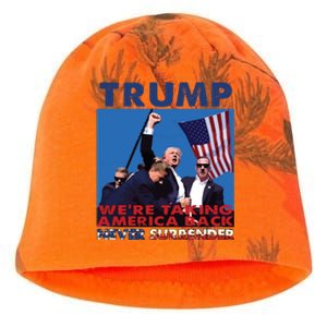 Trump Assassination Arrest This 2024 Trump Middle Fingers Trump Shooting Kati - Camo Knit Beanie