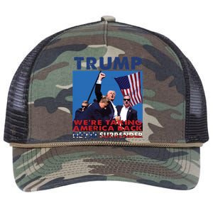 Trump Assassination Arrest This 2024 Trump Middle Fingers Trump Shooting Retro Rope Trucker Hat Cap