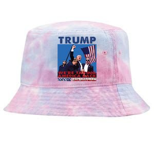 Trump Assassination Arrest This 2024 Trump Middle Fingers Trump Shooting Tie-Dyed Bucket Hat