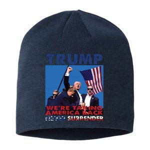 Trump Assassination Arrest This 2024 Trump Middle Fingers Trump Shooting Sustainable Beanie