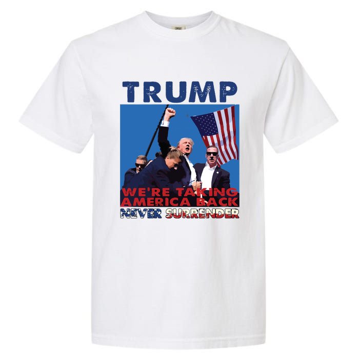 Trump Assassination Arrest This 2024 Trump Middle Fingers Trump Shooting Garment-Dyed Heavyweight T-Shirt