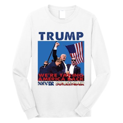 Trump Assassination Arrest This 2024 Trump Middle Fingers Trump Shooting Long Sleeve Shirt