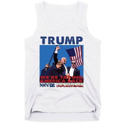 Trump Assassination Arrest This 2024 Trump Middle Fingers Trump Shooting Tank Top