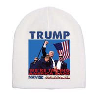 Trump Assassination Arrest This 2024 Trump Middle Fingers Trump Shooting Short Acrylic Beanie