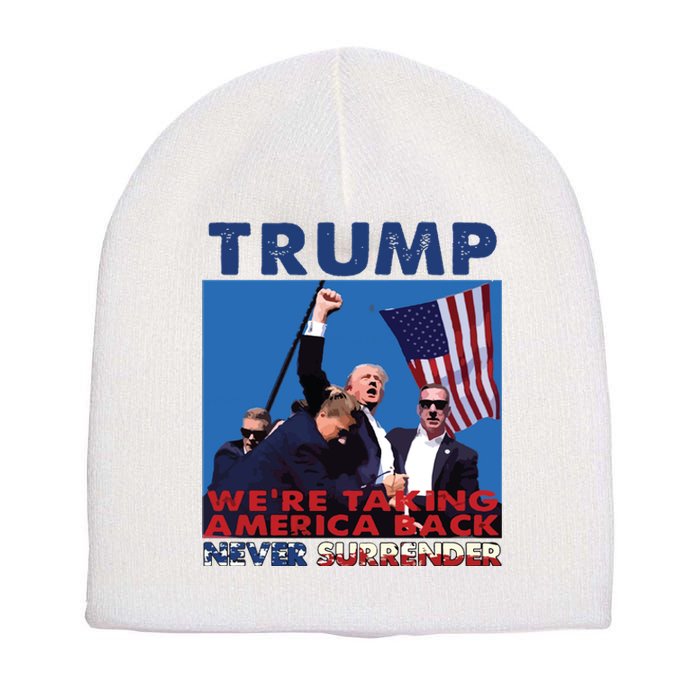 Trump Assassination Arrest This 2024 Trump Middle Fingers Trump Shooting Short Acrylic Beanie