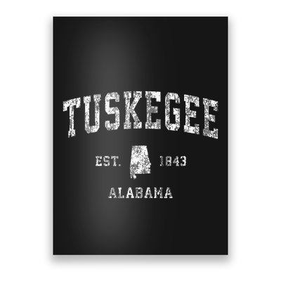 Tuskegee Alabama Al Vintage Athletic Sports Design Poster