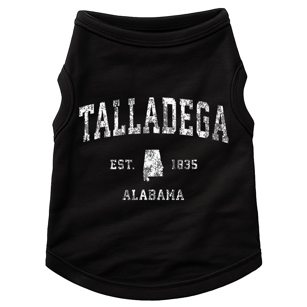 Talladega Alabama Al Vintage Athletic Sports Design Doggie Tank