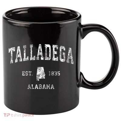 Talladega Alabama Al Vintage Athletic Sports Design 11oz C Handle Ceramic Mug