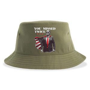 Trump Assassination Attempt Trump 2024 You Missed Twice Sustainable Bucket Hat