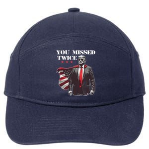 Trump Assassination Attempt Trump 2024 You Missed Twice 7-Panel Snapback Hat