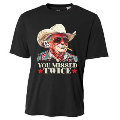 Trump Assassination Attempt Trump 2024 You Missed Twice Cooling Performance Crew T-Shirt