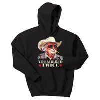 Trump Assassination Attempt Trump 2024 You Missed Twice Kids Hoodie