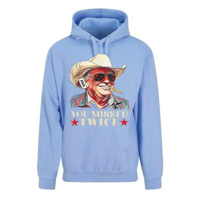 Trump Assassination Attempt Trump 2024 You Missed Twice Unisex Surf Hoodie