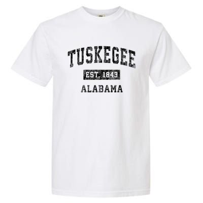 Tuskegee Alabama Al Vintage Established Sports Design Garment-Dyed Heavyweight T-Shirt