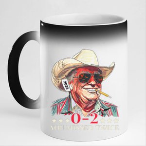 Trump Assassination Attempt Trump 2024 You Missed Twice 11oz Black Color Changing Mug