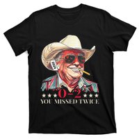 Trump Assassination Attempt Trump 2024 You Missed Twice T-Shirt