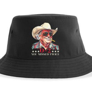 Trump Assassination Attempt Trump 2024 You Missed Twice Sustainable Bucket Hat