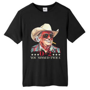 Trump Assassination Attempt Trump 2024 You Missed Twice Tall Fusion ChromaSoft Performance T-Shirt