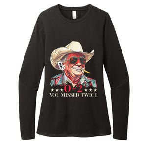 Trump Assassination Attempt Trump 2024 You Missed Twice Womens CVC Long Sleeve Shirt