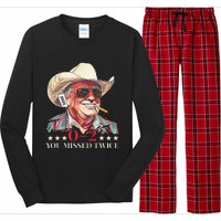 Trump Assassination Attempt Trump 2024 You Missed Twice Long Sleeve Pajama Set