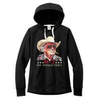 Trump Assassination Attempt Trump 2024 You Missed Twice Women's Fleece Hoodie