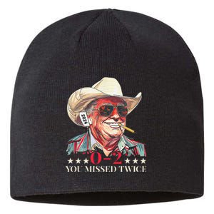 Trump Assassination Attempt Trump 2024 You Missed Twice Sustainable Beanie