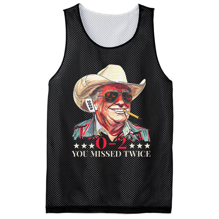 Trump Assassination Attempt Trump 2024 You Missed Twice Mesh Reversible Basketball Jersey Tank