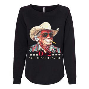 Trump Assassination Attempt Trump 2024 You Missed Twice Womens California Wash Sweatshirt