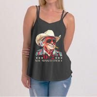 Trump Assassination Attempt Trump 2024 You Missed Twice Women's Strappy Tank