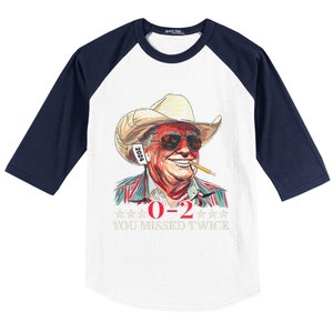 Trump Assassination Attempt Trump 2024 You Missed Twice Baseball Sleeve Shirt