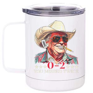 Trump Assassination Attempt Trump 2024 You Missed Twice 12 oz Stainless Steel Tumbler Cup