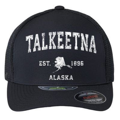 Talkeetna Alaska Ak Vintage Sports Flexfit Unipanel Trucker Cap