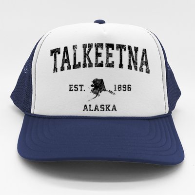 Talkeetna Alaska Ak Vintage Sports Trucker Hat