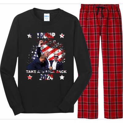 Trump Assassination Attempt Take America Back 2024 Long Sleeve Pajama Set