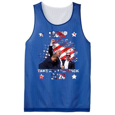 Trump Assassination Attempt Take America Back 2024 Mesh Reversible Basketball Jersey Tank