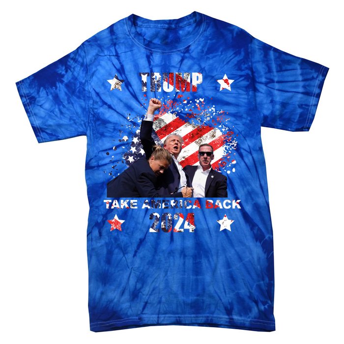 Trump Assassination Attempt Take America Back 2024 Tie-Dye T-Shirt