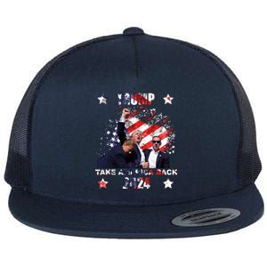 Trump Assassination Attempt Take America Back 2024 Flat Bill Trucker Hat